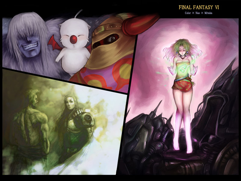 2boys, androgynous, armor, barefoot, edgar_roni_figaro, final_fantasy, final_fantasy_vi, gogo
