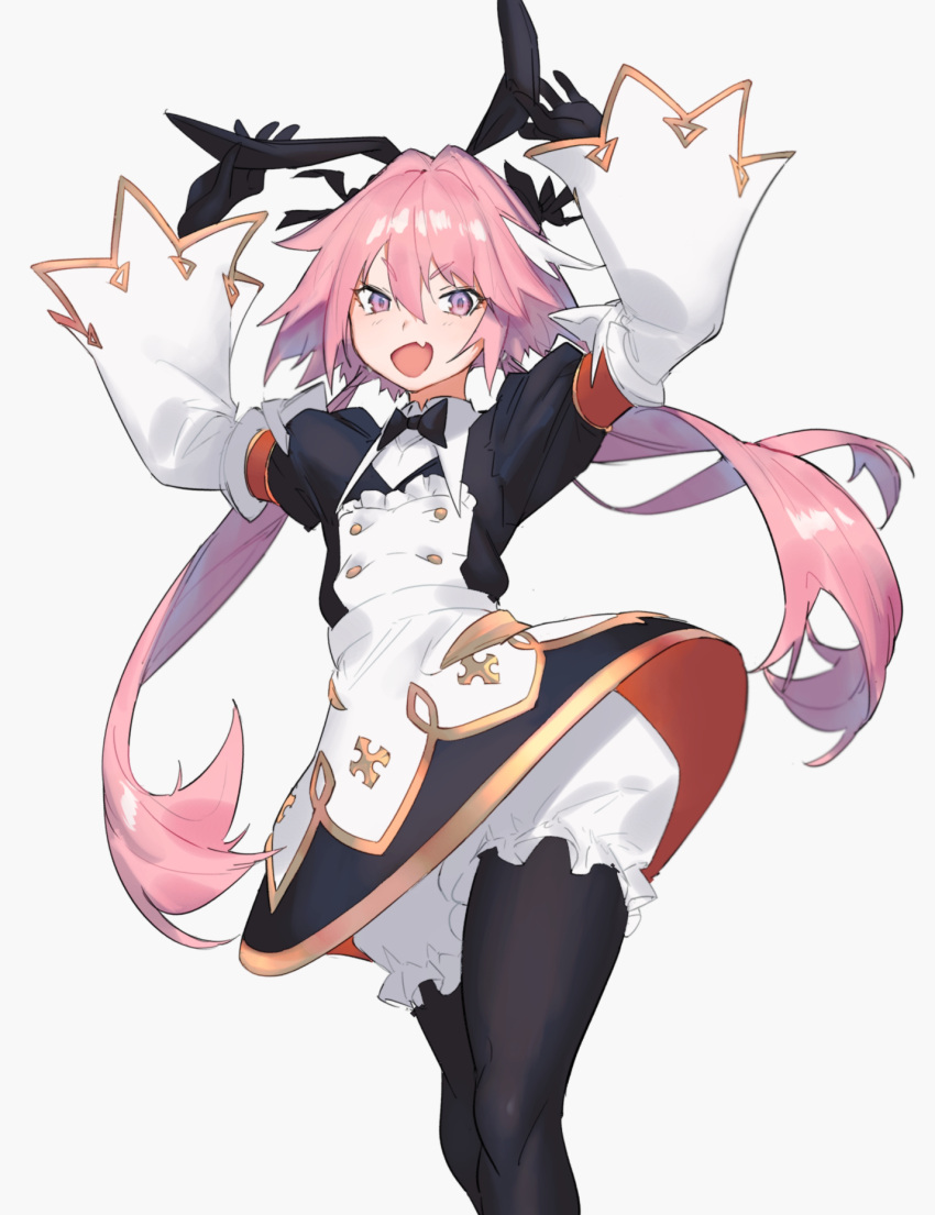 1boy, animal_ears, astolfo_(fate), astolfo_(saber)_(fate), bangs, black_bow, black_gloves, black_ribbon