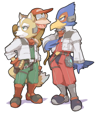 falco_lombardi, fox_mccloud, furry, lowres, nemurism, nintendo, star_fox, starfox