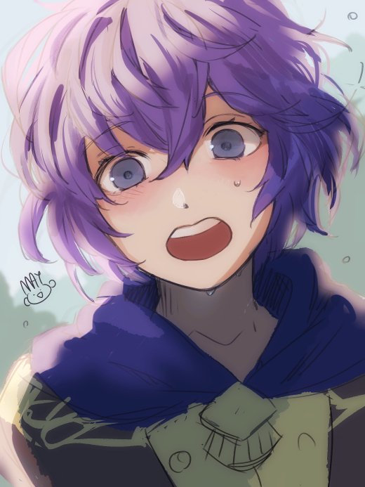 1girl, bernadetta_von_varley, blush, day, eyebrows_visible_through_hair, fire_emblem, fire_emblem:_three_houses, garreg_mach_monastery_uniform