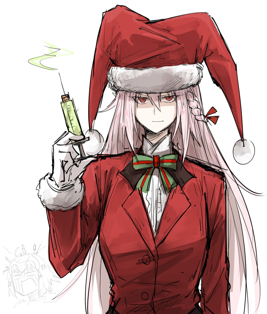 2girls, absurdres, anger_vein, bow, bowtie, braid, crying, fate/grand_order