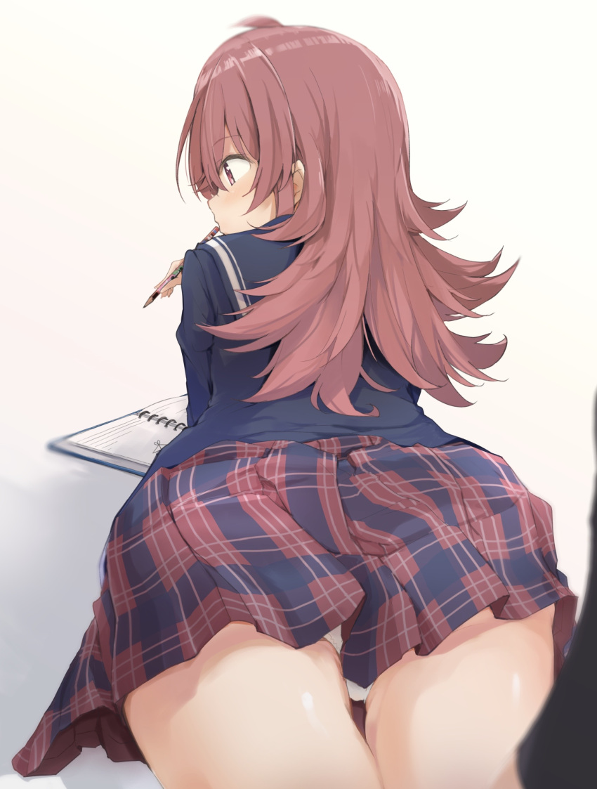 1girl, absurdres, ahoge, bangs, blurry, blush, depth_of_field, eyebrows_visible_through_hair