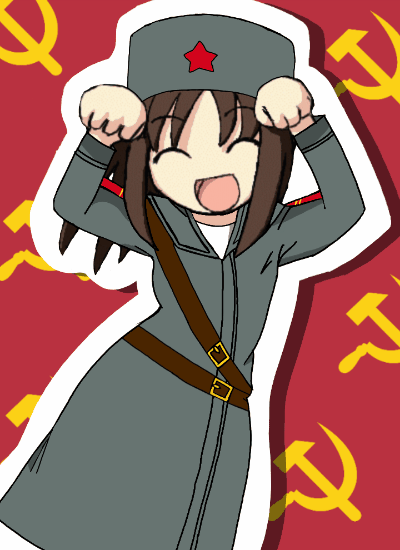 1girl, animated, animated_gif, artist_request, caramelldansen, character_request, closed_eyes, communism