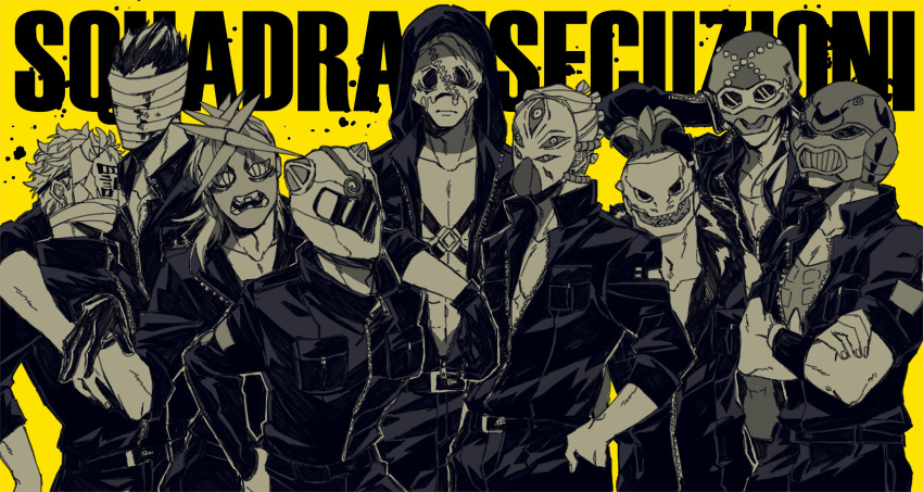 6+boys, baby_face_(stand), beach_boy_(stand), biker_clothes, eibm, face_mask, formaggio, gelato