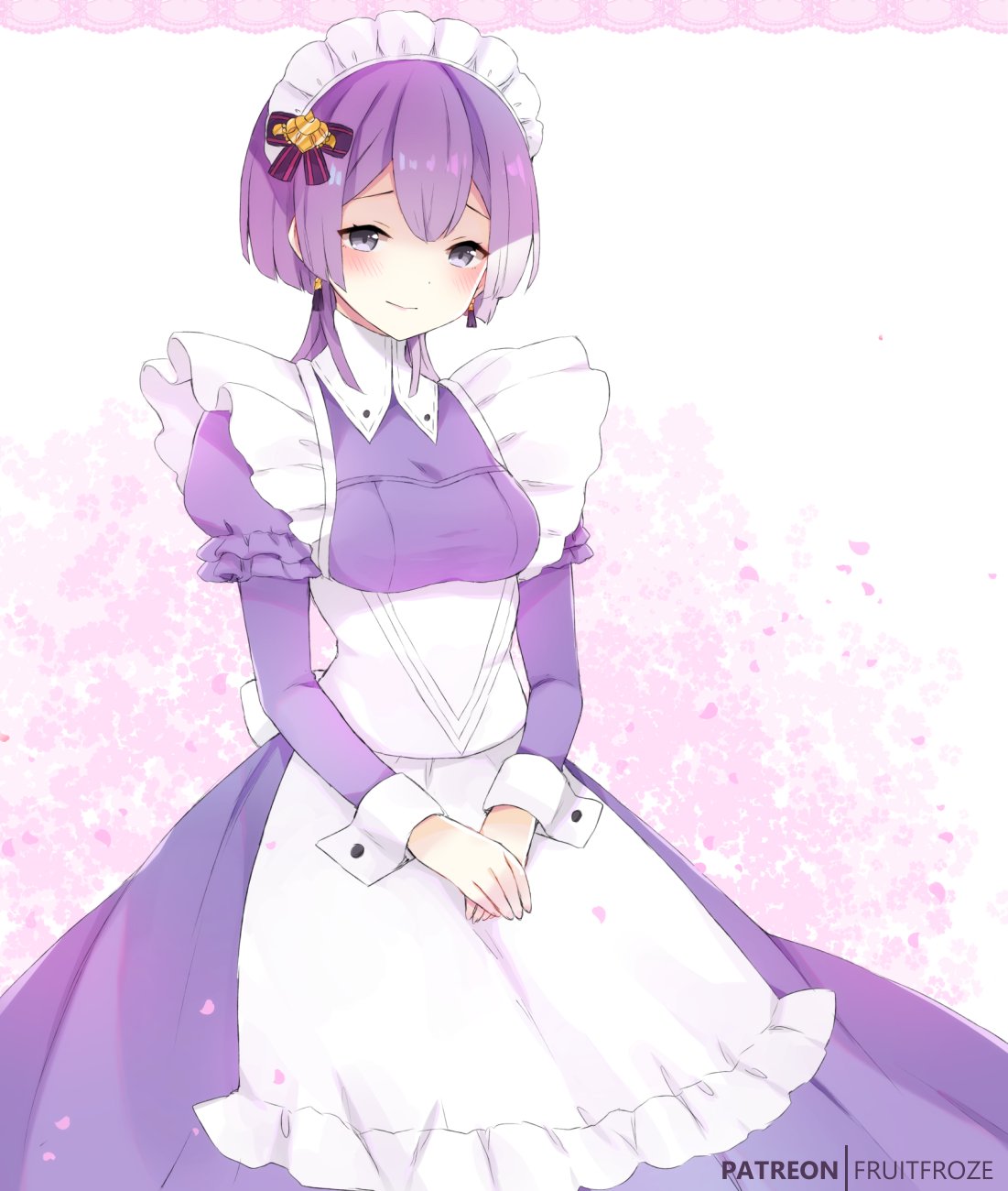 1girl, artist_name, bernadetta_von_varley, closed_mouth, fire_emblem, fire_emblem:_three_houses, fruitfroze, grey_eyes