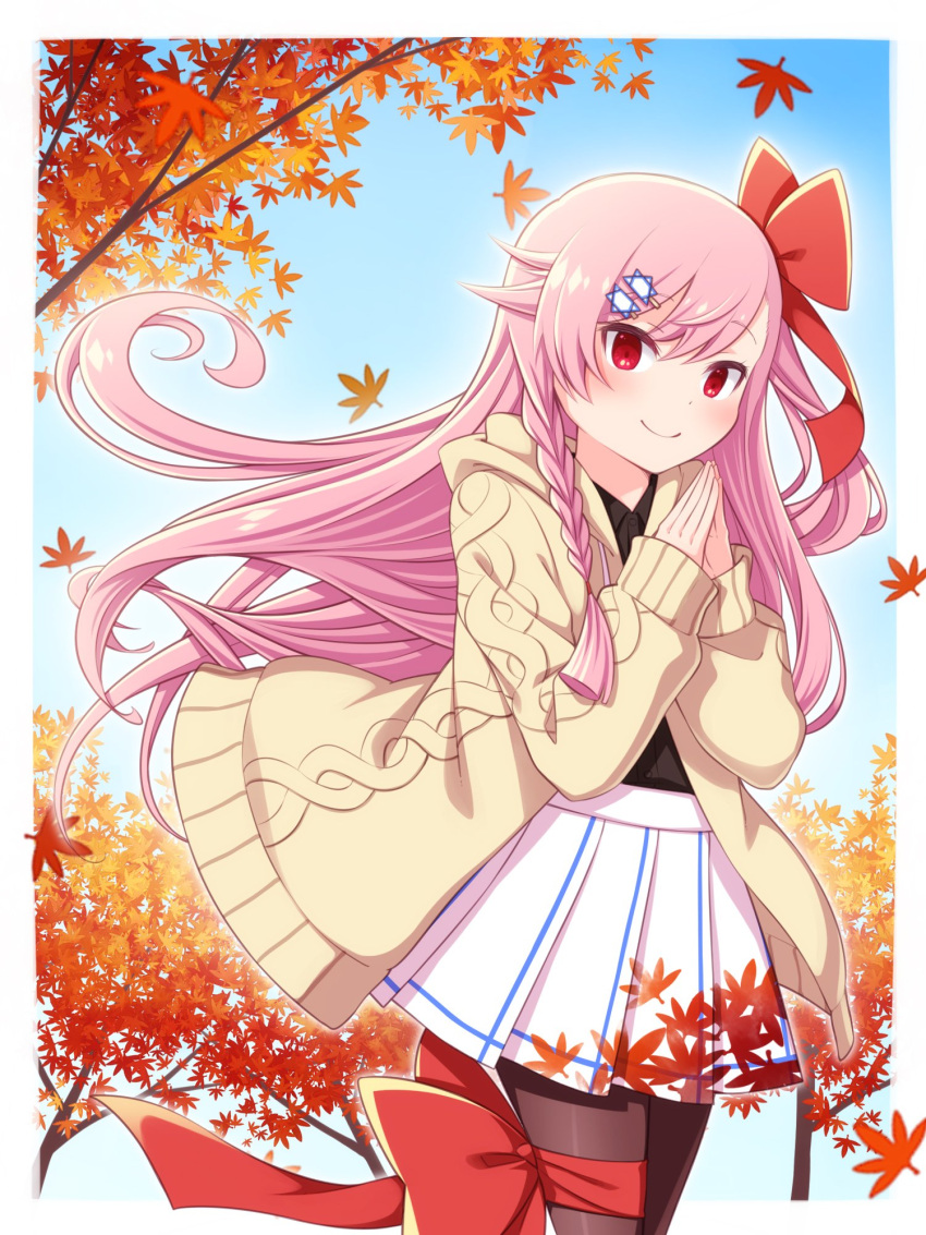 girls_frontline, hair_ornament, hair_ribbon, hairclip, haradasan, hexagram, highres, leaf