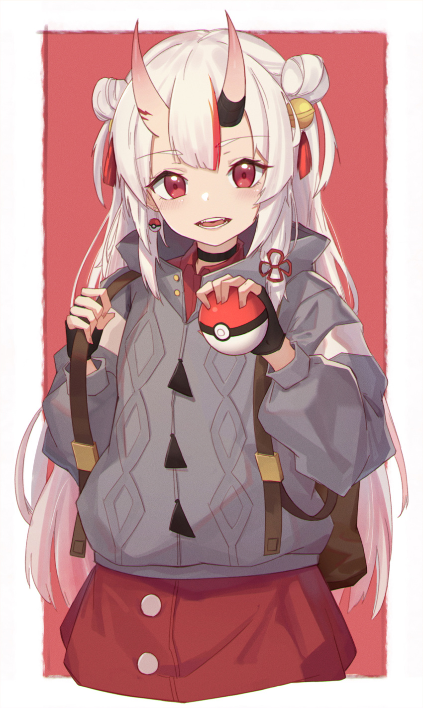 1girl, backpack, bag, bell, black_choker, black_gloves, choker, cosplay