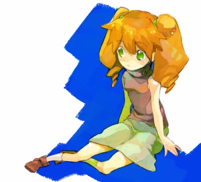 green_eyes, junmai_karin, karin_(medabots), long_hair, lowres, medabots, medarots, red_hair