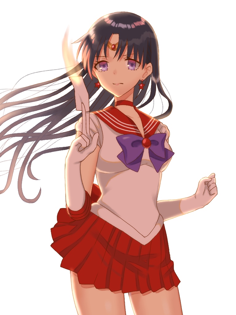 1girl, bangs, bishoujo_senshi_sailor_moon, black_hair, breasts, choker, closed_mouth, collarbone