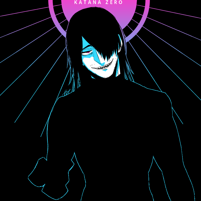 55_yamisan, amputee, bags_under_eyes, black_background, black_hair, black_sweater, copyright_name, empty_eyes