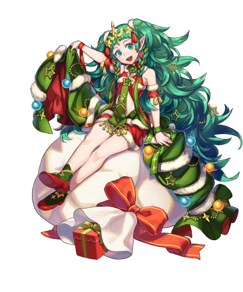 1girl, christmas_ornaments, fire_emblem, fire_emblem:_three_houses, fire_emblem_heroes, full_body, fur_trim, green_eyes