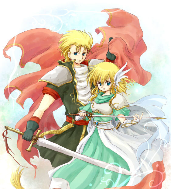 1boy, 1girl, armor, blonde_hair, breastplate, brother_and_sister, cape, diarmuid_(fire_emblem)