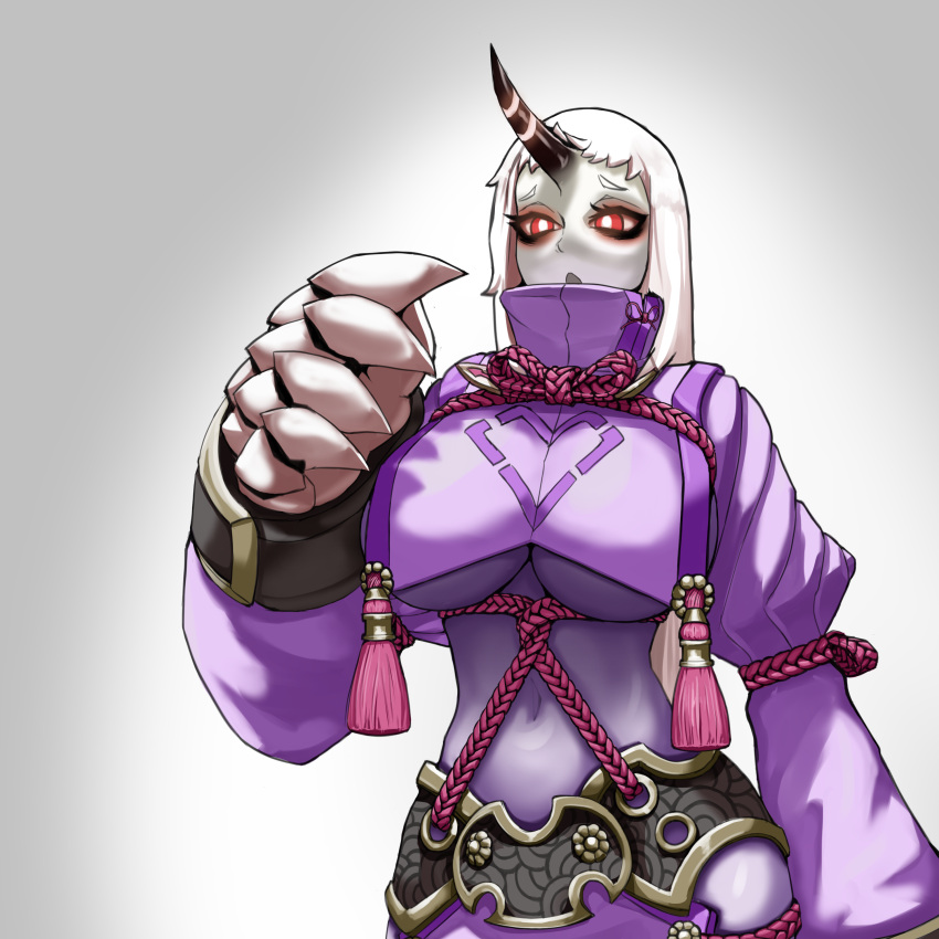 1girl, absurdres, asura_senki, bags_under_eyes, bodysuit, breasts, claws, cosplay