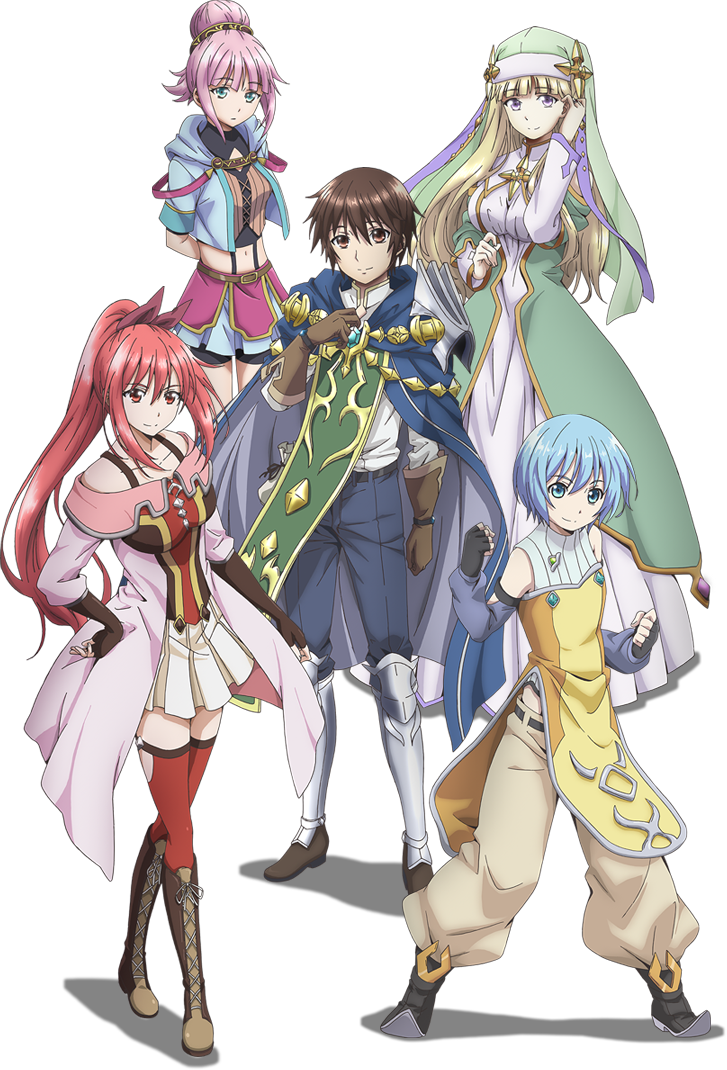 1boy, 4girls, boots, elise_katharina_von_hohenheim, hachinan_tte_sore_wa_nai_deshou!, ina_susanne_hillenbrand, luise_yolande_aurelia_overweg, multiple_girls