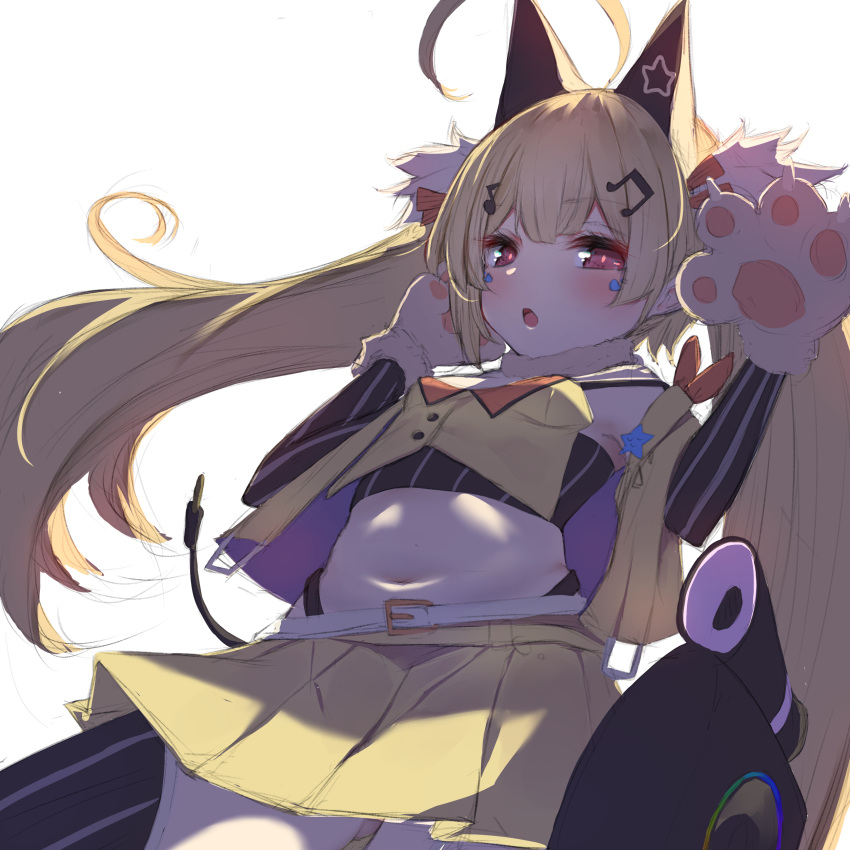 1girl, absurdres, ahoge, animal_ears, azur_lane, belt, black_panties, blonde_hair