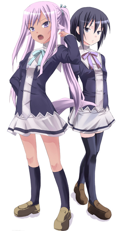 animal_ears, bad_id, beatrice_monroe, black_hair, emily_sevensheep, fang, ink_(artist), long_hair