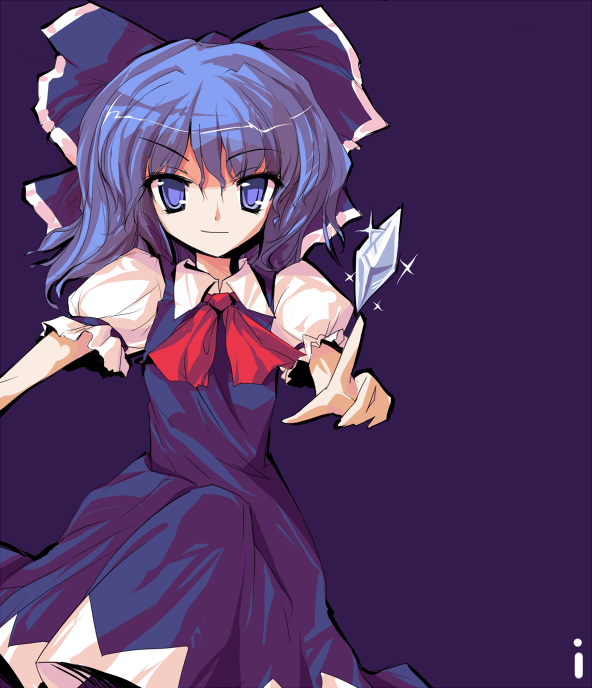 alphes_(style), blue_hair, bow, cirno, element_bender, ice, ideolo, parody