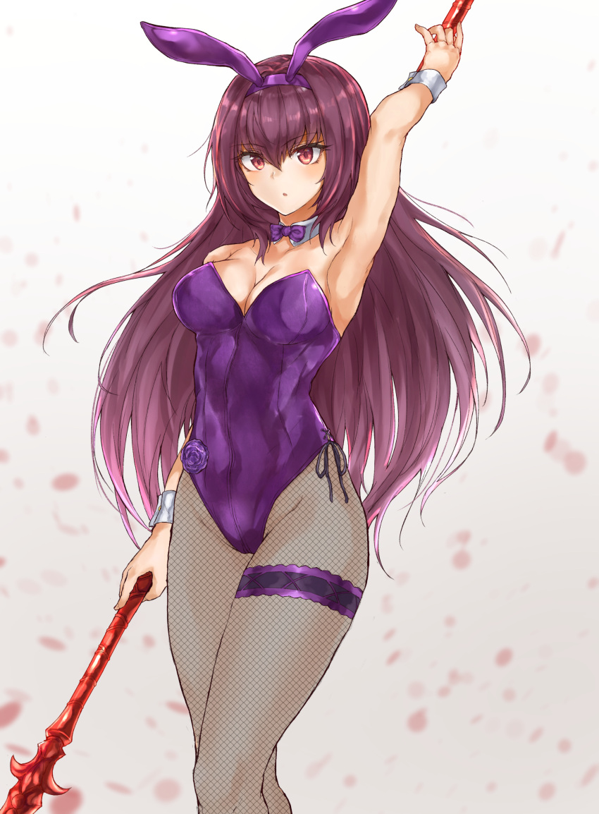 1girl, absurdres, animal_ears, arm_up, armpits, bangs, bare_shoulders, blush