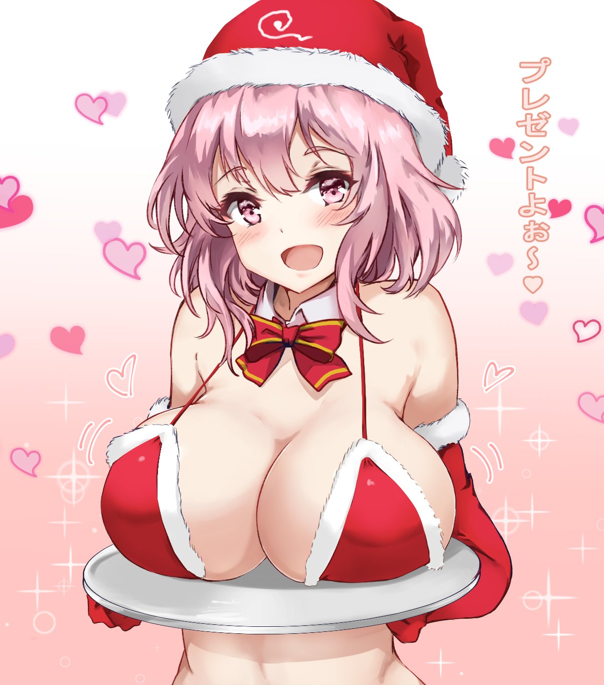 1girl, :d, amagi_(amagi626), bangs, bare_shoulders, bikini, blush, bow