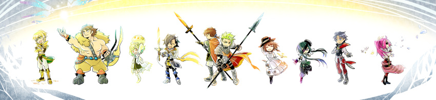 3girls, 6+boys, achilles_(fate), apollo_(fate), armor, bartholomew_roberts_(fate/grand_order), black_hair, blonde_hair