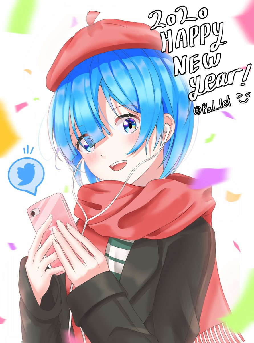 1girl, 2020, alternate_costume, aqua_eyes, artist_name, bangs, black_jacket, blue_hair