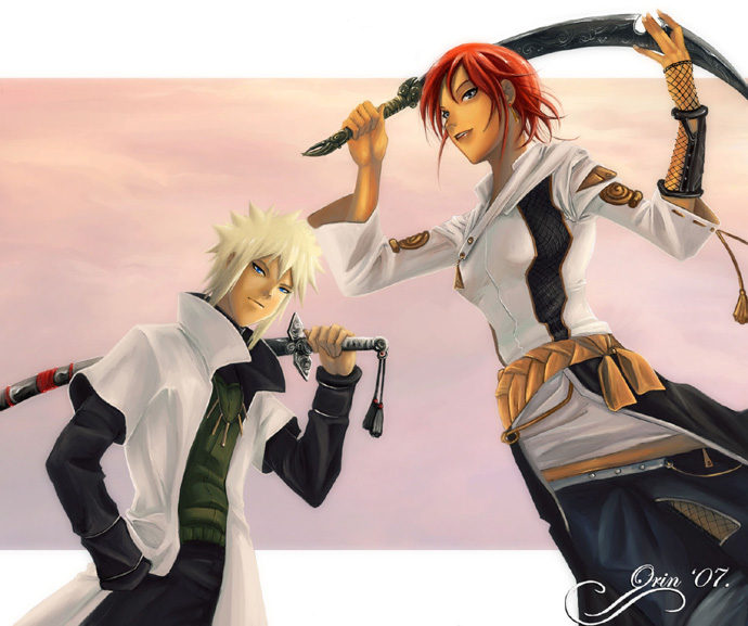 naruto, orin, sword, uzumaki_kushina, weapon, yondaime