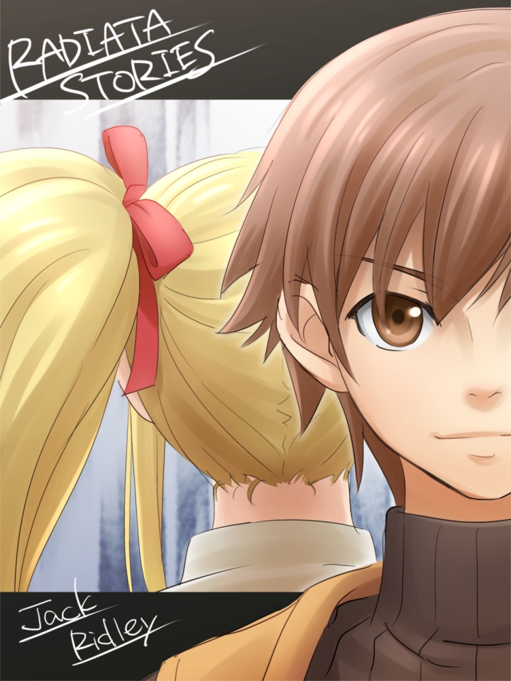 1boy, 1girl, armor, blonde_hair, brown_eyes, brown_hair, gauntlets, green_eyes