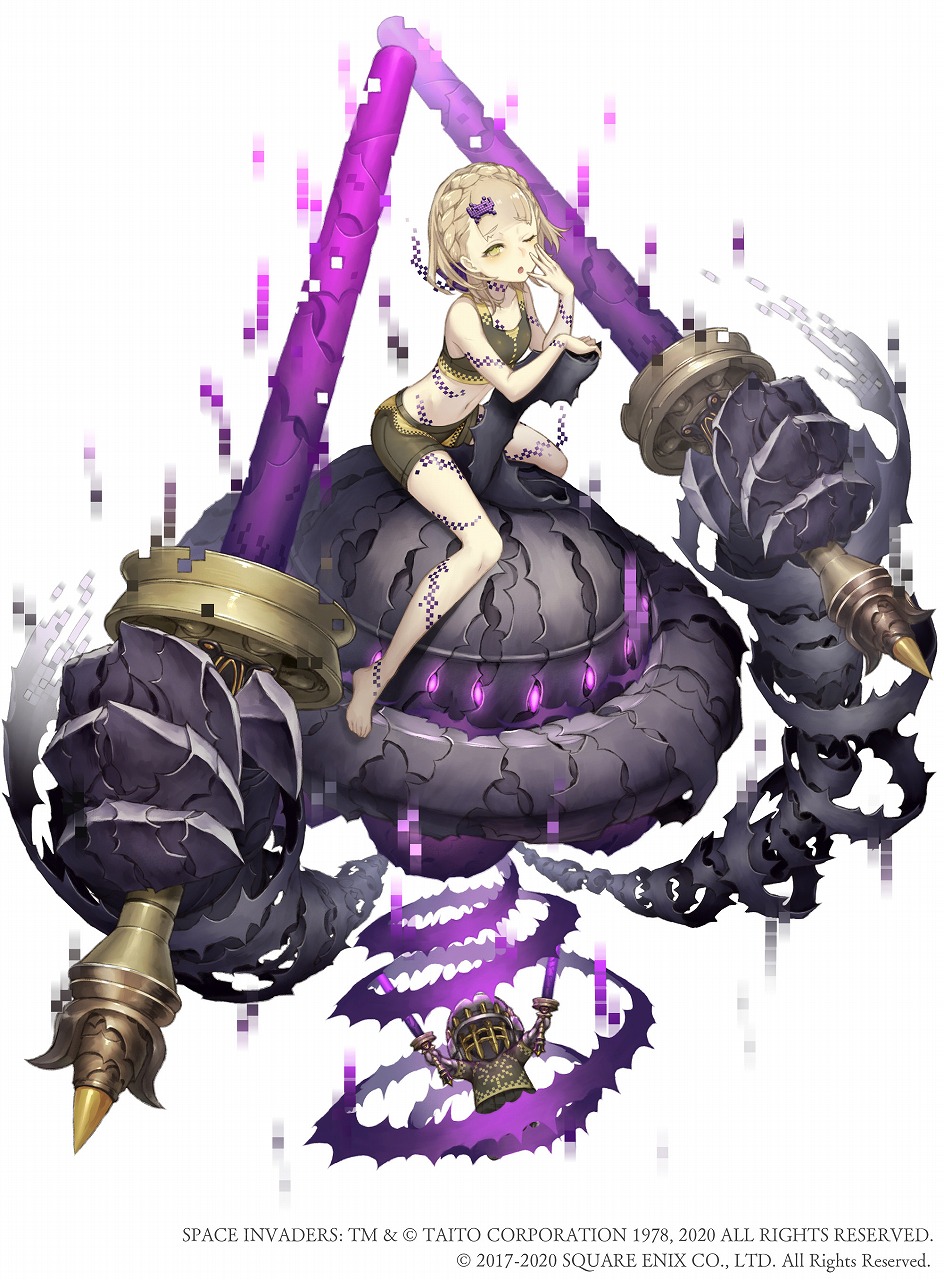 1girl, barefoot, blonde_hair, briar_rose_(sinoalice), eyebrows_visible_through_hair, flat_chest, full_body, hair_ornament