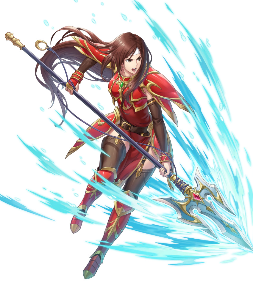 1girl, altena_(fire_emblem), armor, armored_boots, bangs, boots, breastplate, brown_eyes
