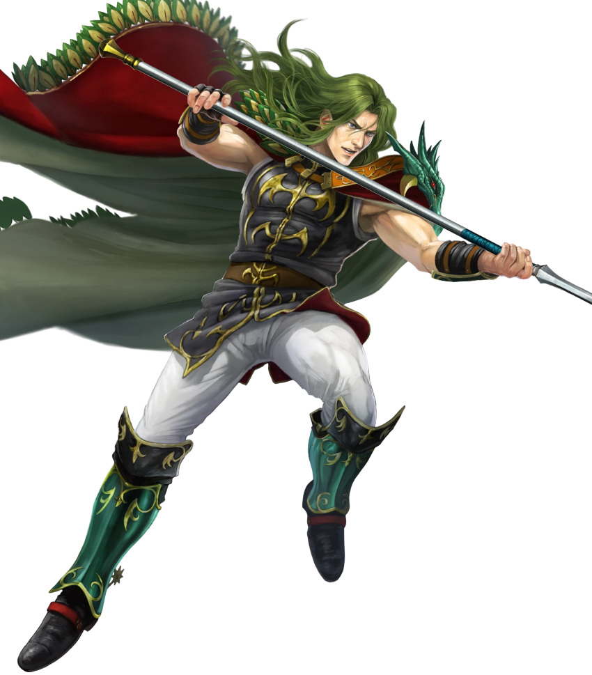 1boy, belt, boots, brown_eyes, cape, fingerless_gloves, fire_emblem, fire_emblem:_genealogy_of_the_holy_war