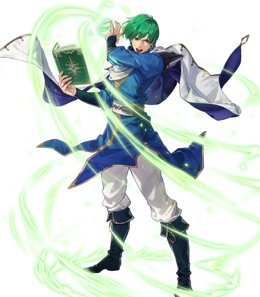 1boy, belt, book, boots, cape, ced_(fire_emblem), fire_emblem, fire_emblem:_genealogy_of_the_holy_war