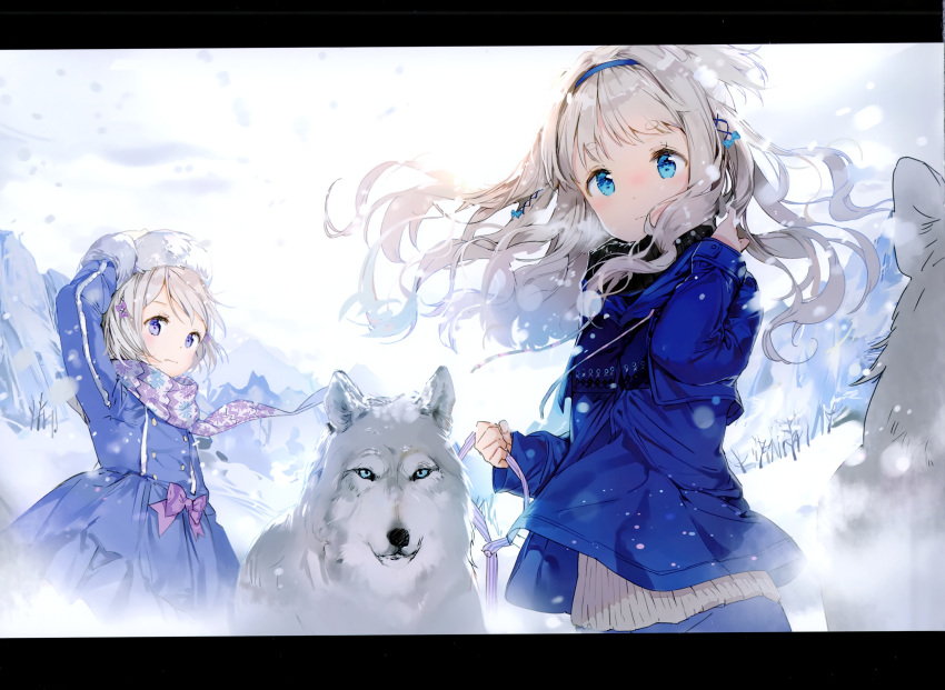 2girls, absurdres, anmi, highres, image_sample, letterboxed, multiple_girls, yandere_sample