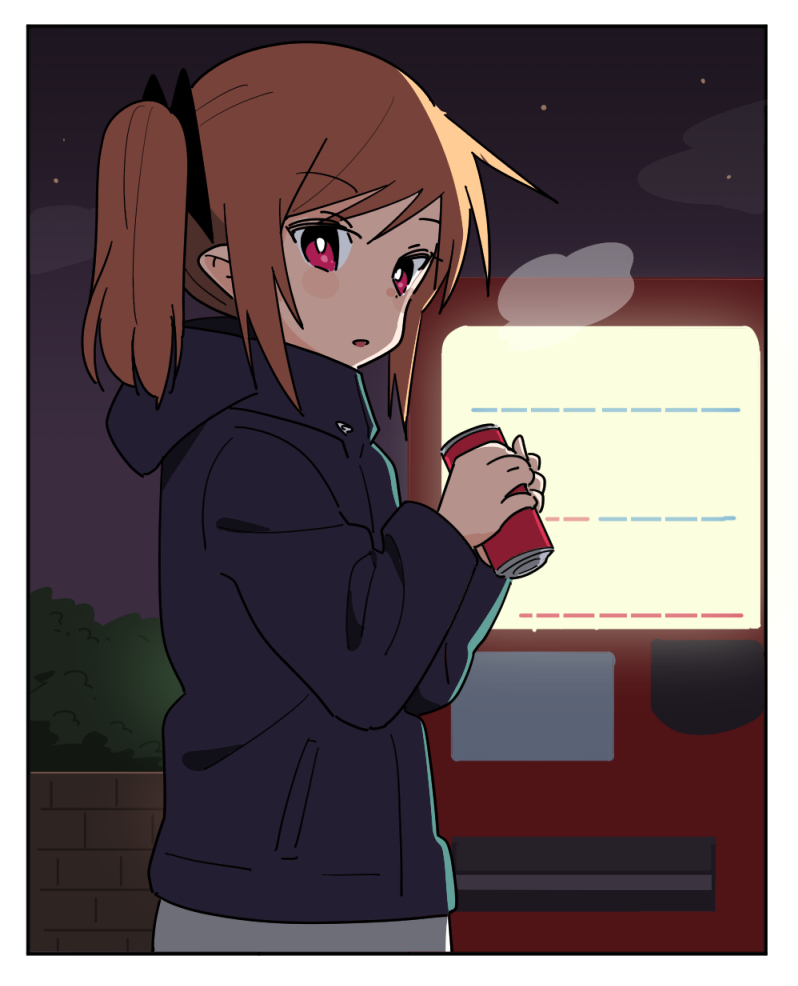 1girl, backlighting, black_ribbon, blonde_hair, from_side, hair_ribbon, holding_drink, jacket
