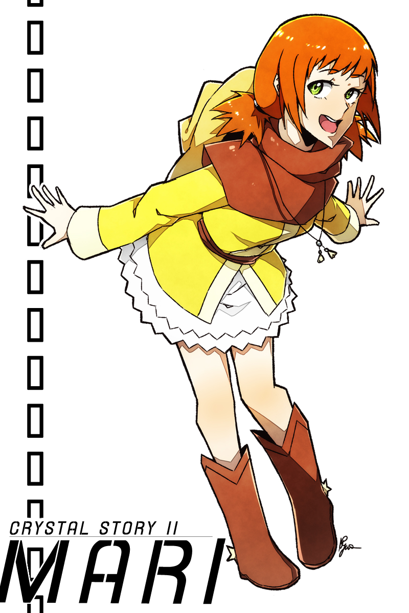 1girl, bandanna, belt, boots, cowboy_boots, cowboy_hat, cowgirl, crystal_story