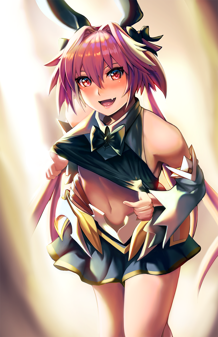 1boy, astolfo_(fate), astolfo_(saber)_(fate), bangs, black_bow, black_ribbon, blush, bow