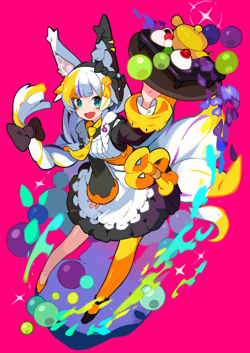 1girl, absolutely_everyone, absurdres, animal_ears, dress, everyone, hair_ornament, highres