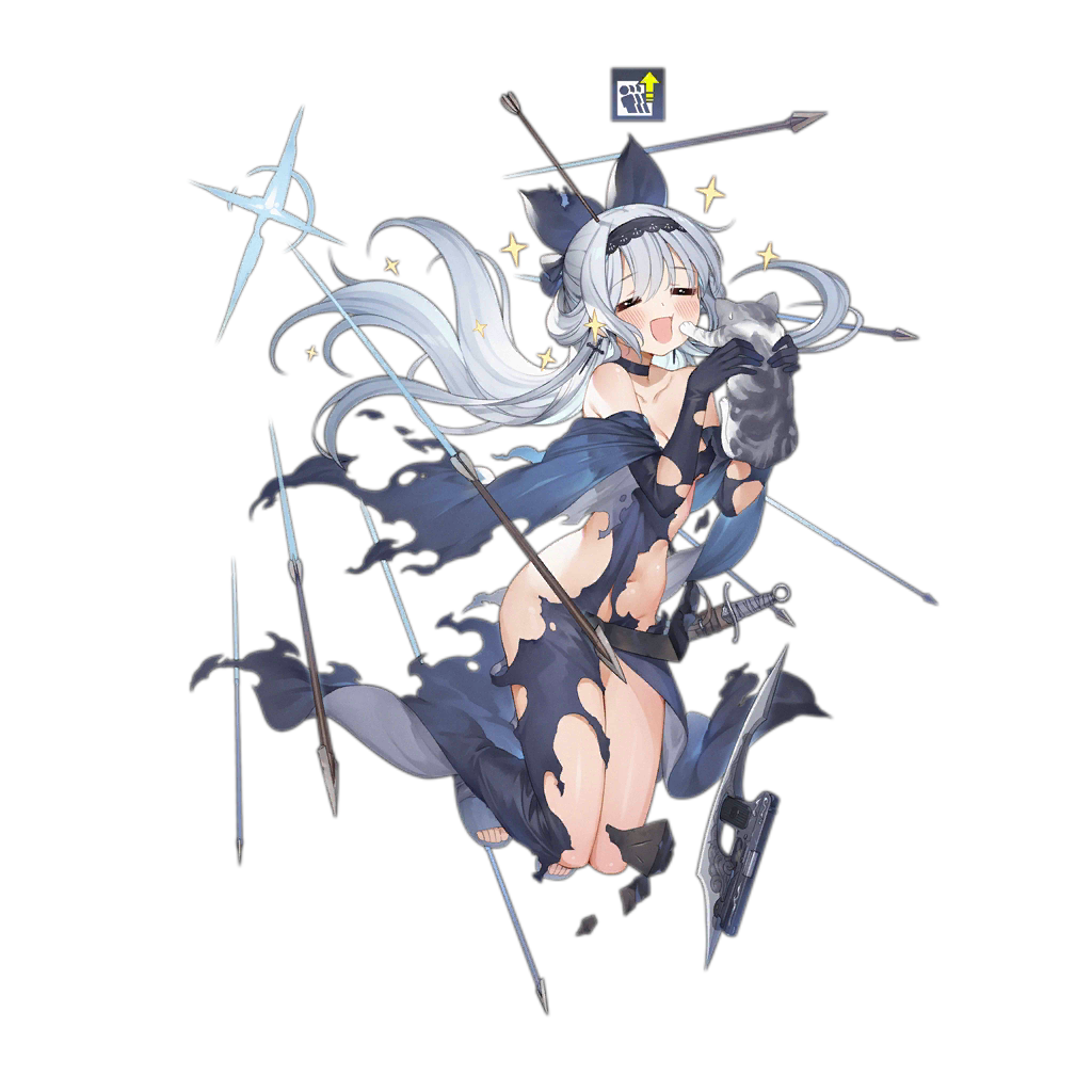 1girl, alternate_costume, animal, armor, arrow, arrow_in_head, bandages, bangs