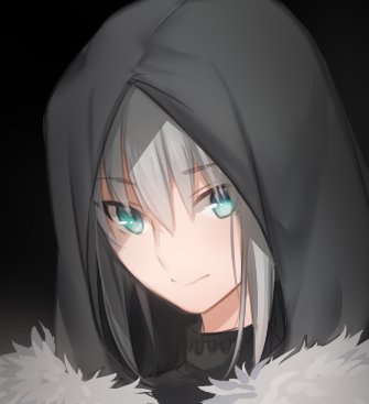 1girl, bangs, cloak, eyebrows_visible_through_hair, fate/grand_order, fate/strange_fake, fate_(series), fur_trim