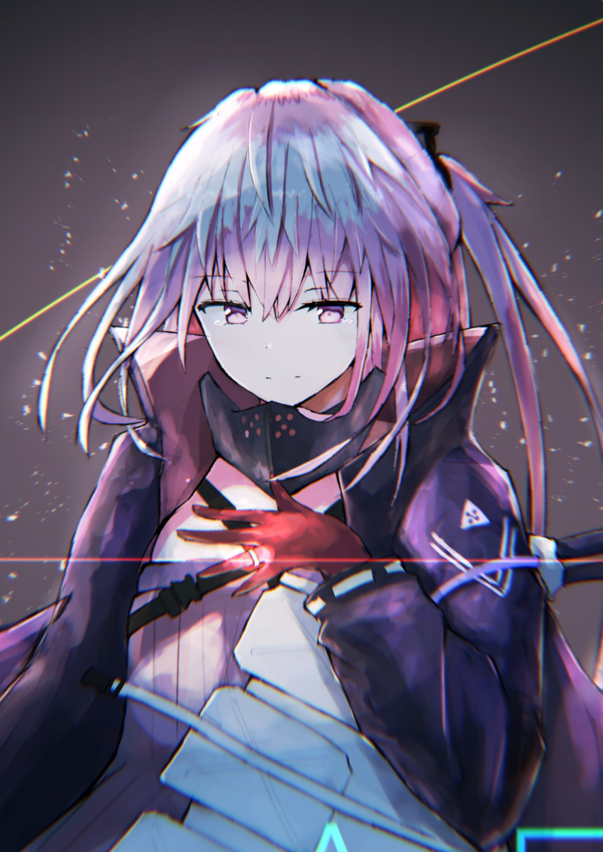 1girl, armor, bangs, black_background, butasanp, close-up, closed_mouth, commentary_request