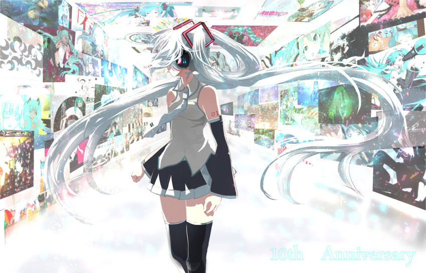1girl, 39_music_(vocaloid), absurdres, apple, bare_shoulders, belt, black_legwear, black_rock_shooter