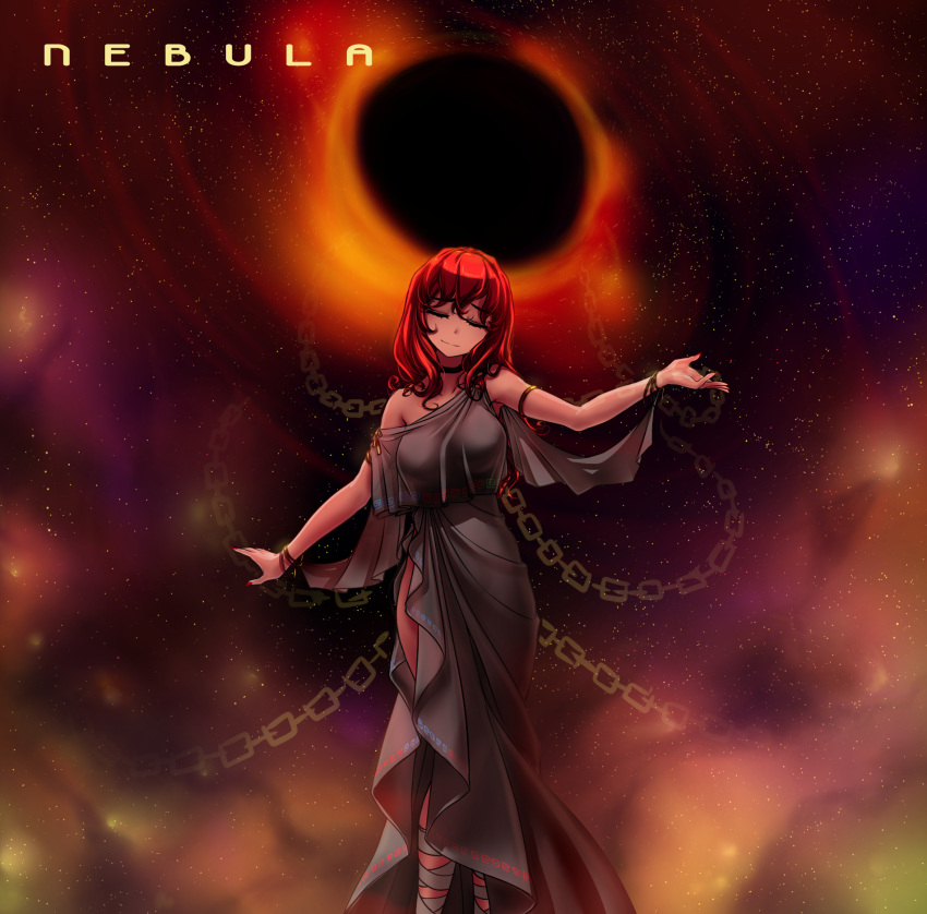 1girl, album_cover, alternate_costume, armlet, armpits, bandaged_leg, bandages, bare_arms
