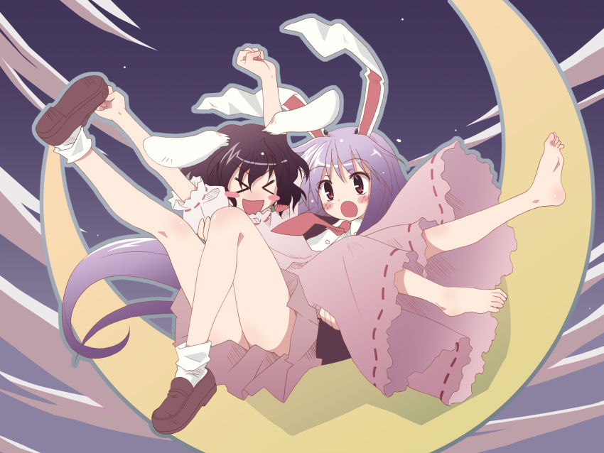 bunnygirl, inaba_tewi, moon, reisen_udongein_inaba, studio_sdt, touhou