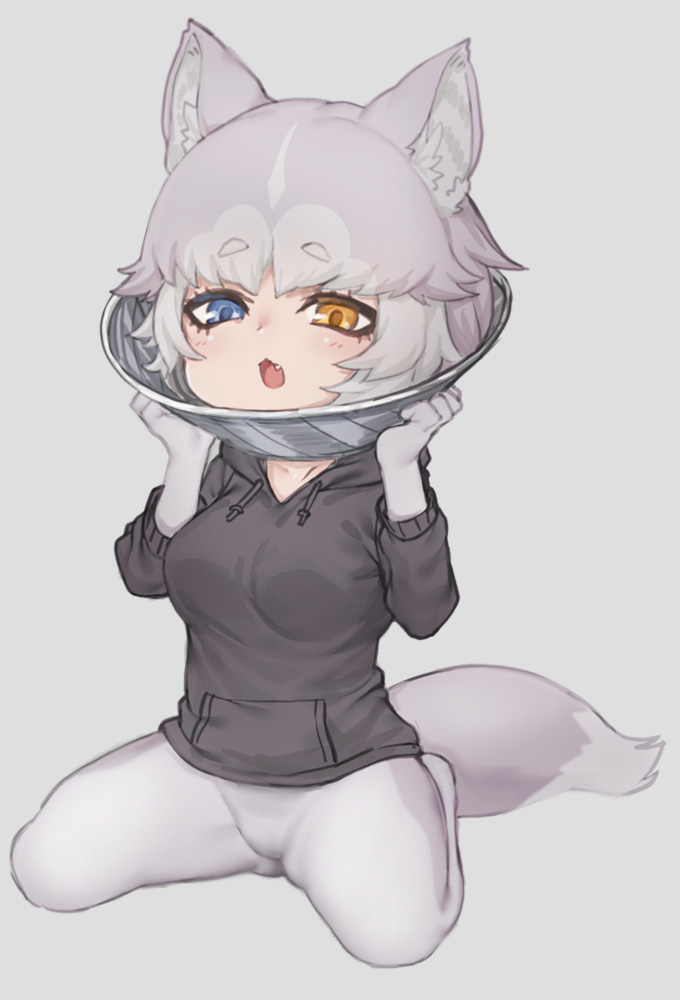1girl, animal_ear_fluff, animal_ears, bangs, black_hoodie, blue_eyes, dog_(mixed_breed)_(kemono_friends), dog_ears