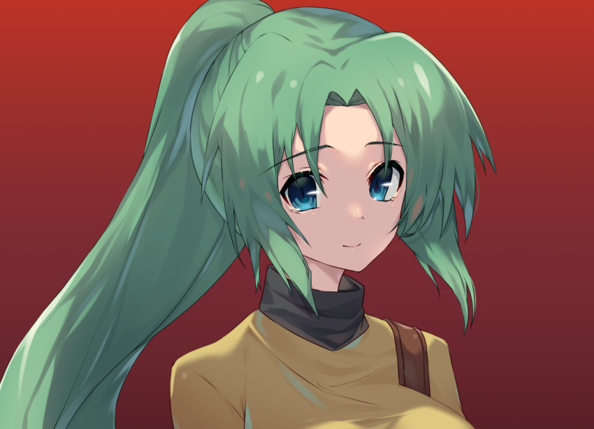 07th_expansion, 1girl, blue_eyes, closed_mouth, cute, floating_hair, gradient, gradient_background