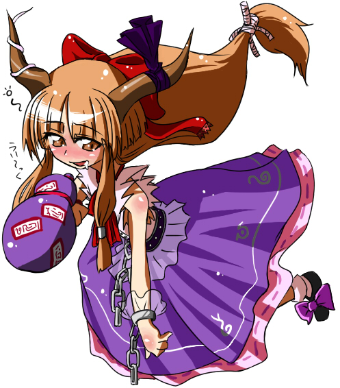 drunk, horns, ibuki_suika, tai_takeshi, touhou