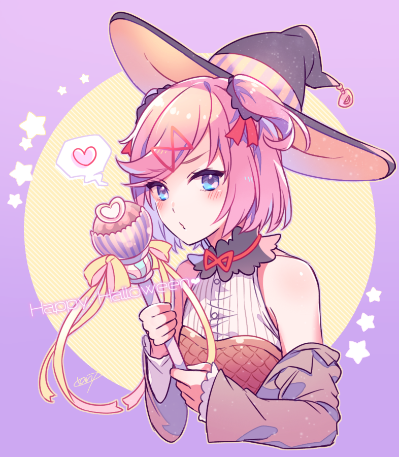 1girl, adapted_costume, aicedrop, alternate_eye_color, bare_shoulders, blue_eyes, blush, cropped_torso