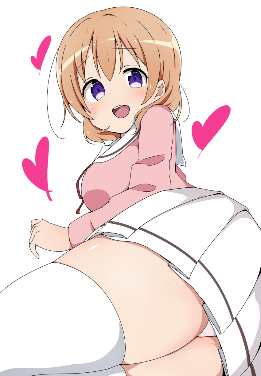 1girl, ass, blush, breasts, eyebrows_visible_through_hair, gochuumon_wa_usagi_desu_ka?, hair_between_eyes, heart