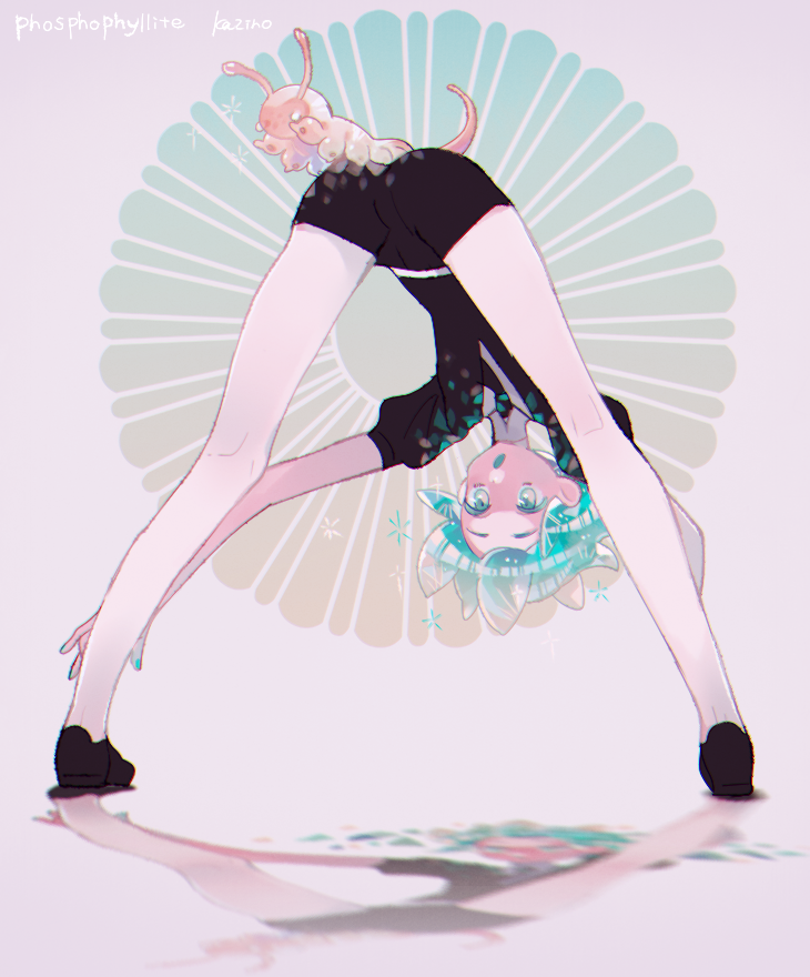2others, androgynous, animal, aqua_eyes, aqua_hair, ass, bangs, belt