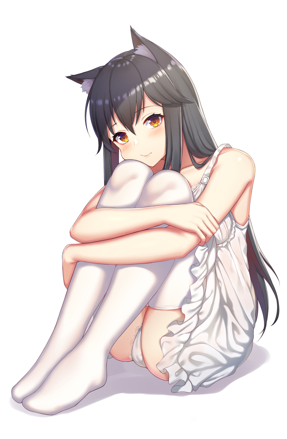 1girl, alternate_costume, animal_ear_fluff, animal_ears, arknights, ass, bangs, bare_arms
