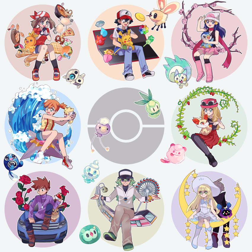 :d, ^_^, absurdres, aron, badge, bandana, baseball_cap, black_eyes